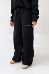 Studio Leisure essential black embroidered straight leg jogger