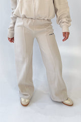 Studio Leisure essential bone embroidered straight leg jogger