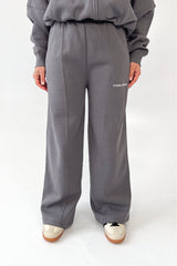 Studio Leisure essential steel grey embroidered straight leg jogger