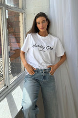 Sunday studio leisure embroidered heavyweight oversized t-shirt