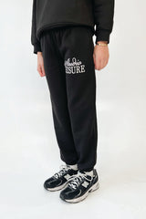 Mini studio leisure black cursvie embroidered joggers