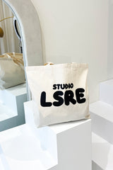 LSRE bubble printed canvas tote