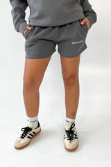 Studio Leisure essential steel grey embroidered shorts