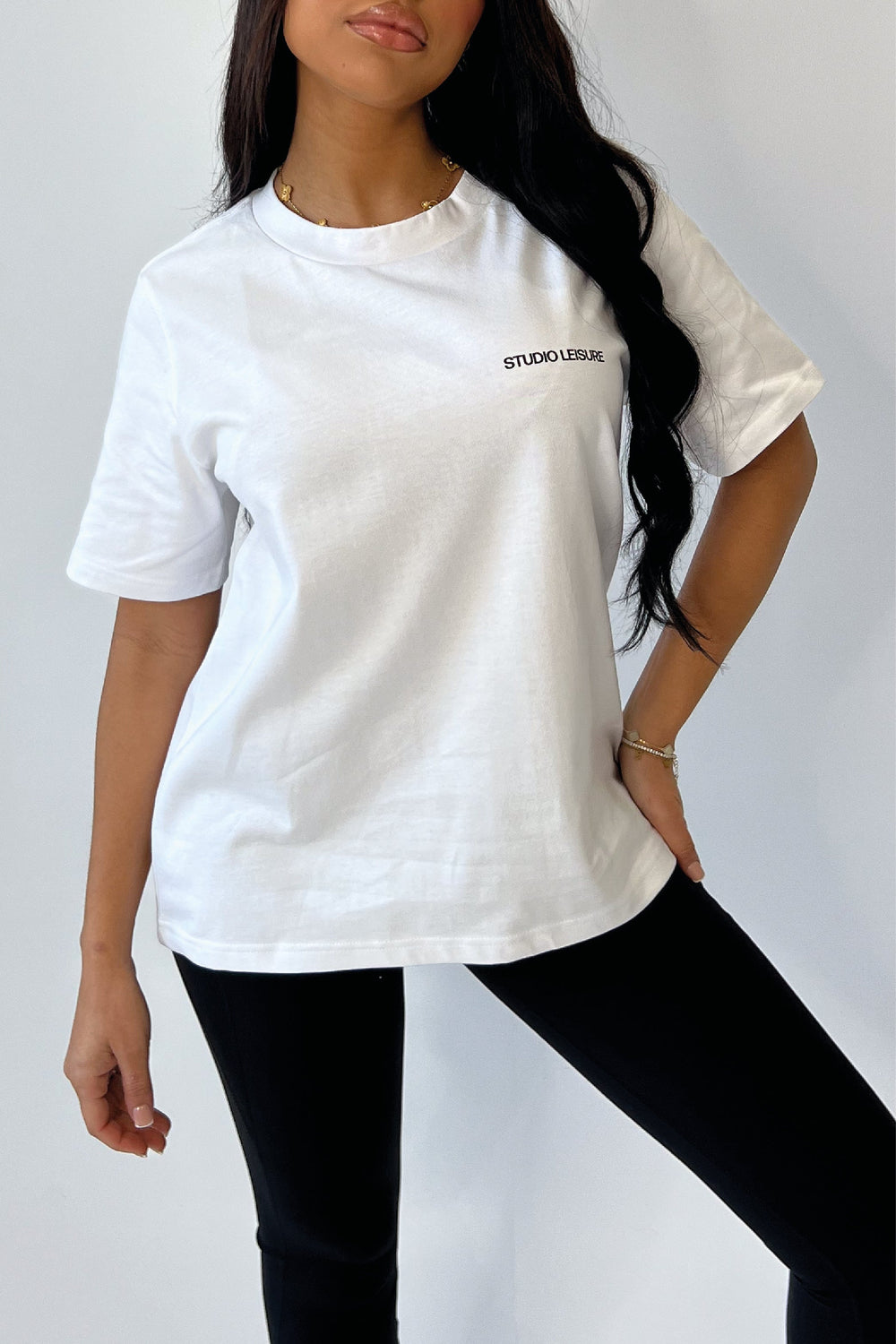 Studio Leisure essential printed white T-shirt