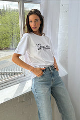 Studio leisure guestlist embroidered heavyweight oversized t-shirt