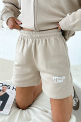 Studio leisure stone bubble printed shorts