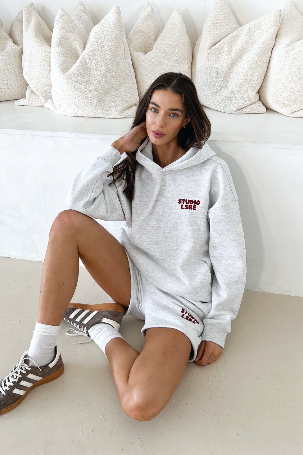 Studio LSRE bubble marl printed premium relaxed hoodie