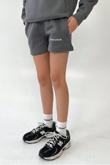 Mini studio leisure steel grey essential embroidered shorts