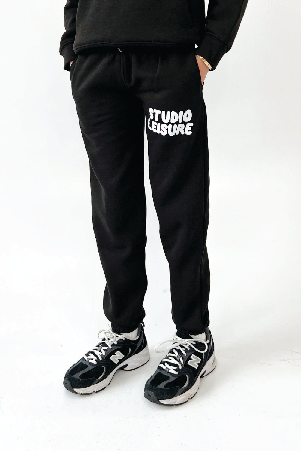 Mini studio leisure black bubble printed joggers