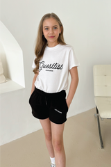Mini Guestlist white embroidered t-shirt
